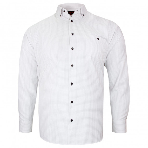 Chemise forte taille tissus premium à carreaux AB6DB1