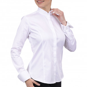 Chemise femme col mao